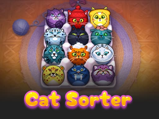 Colorful Cat Stacking Puzzle