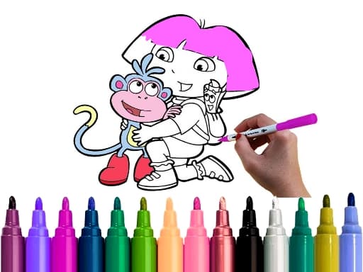 Dora's Creative Coloring Adventure