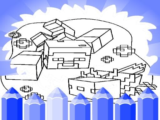Axolotl Minecraft: Creative Coloring Adventure