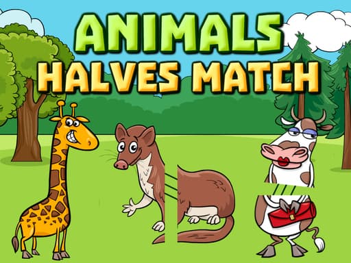 Animal Halves Puzzle Match