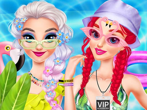 Ibiza Pool Party: Disney Princess Makeover