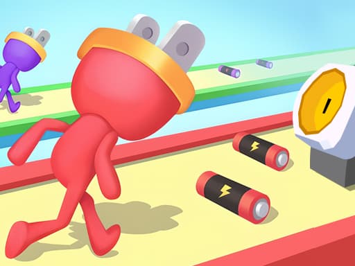 Plug Man Race: Speed & Collect