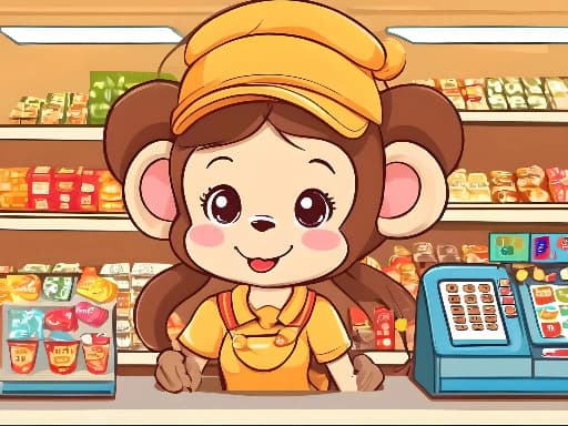 Adorable Monkey Supermarket: Fun Management Game