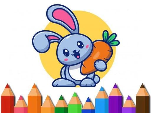 Adorable Rabbit Coloring & Puzzle Fun