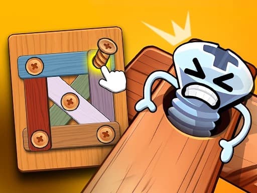 Wooden Puzzle: Bolts & Screws Challenge