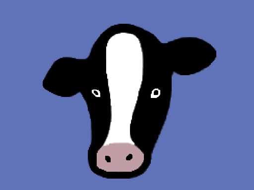 Colorful Cow Puzzle: Paint and Match