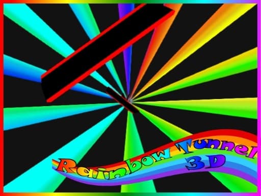 Thrilling 3D Rainbow Tunnel Challenge