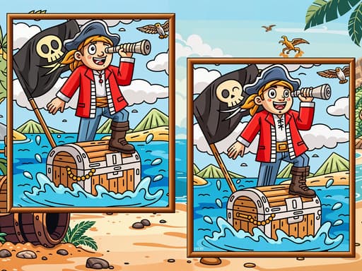 Pirate Adventure: Spot the Difference