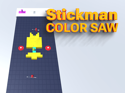 Colorful Stickman Saw: Creative Cutting