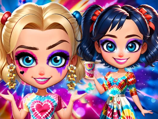 Colorful Tie-Dye Fashion Adventure