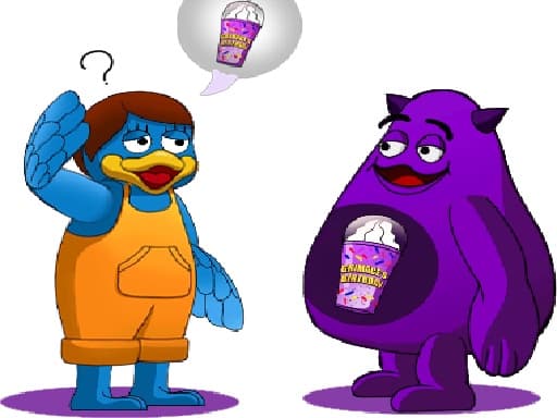 Erase & Solve: Grimace Monster Puzzle