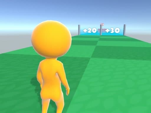 Chaotic Multiplayer Race: Group Runner Brawl